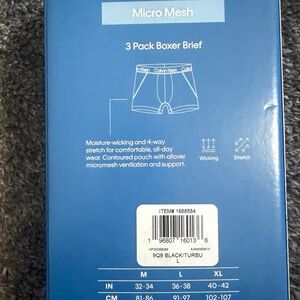 Calvin Klein Black Micro Mesh Boxer Briefs Large